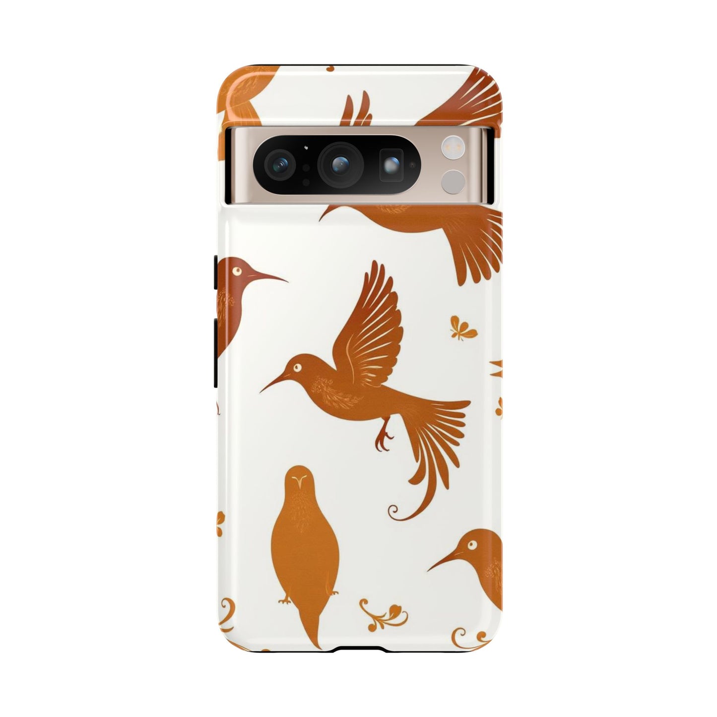 Google Pixel 8 Pro / Glossy Phone Case - Abstract Bird Pattern Phone Case