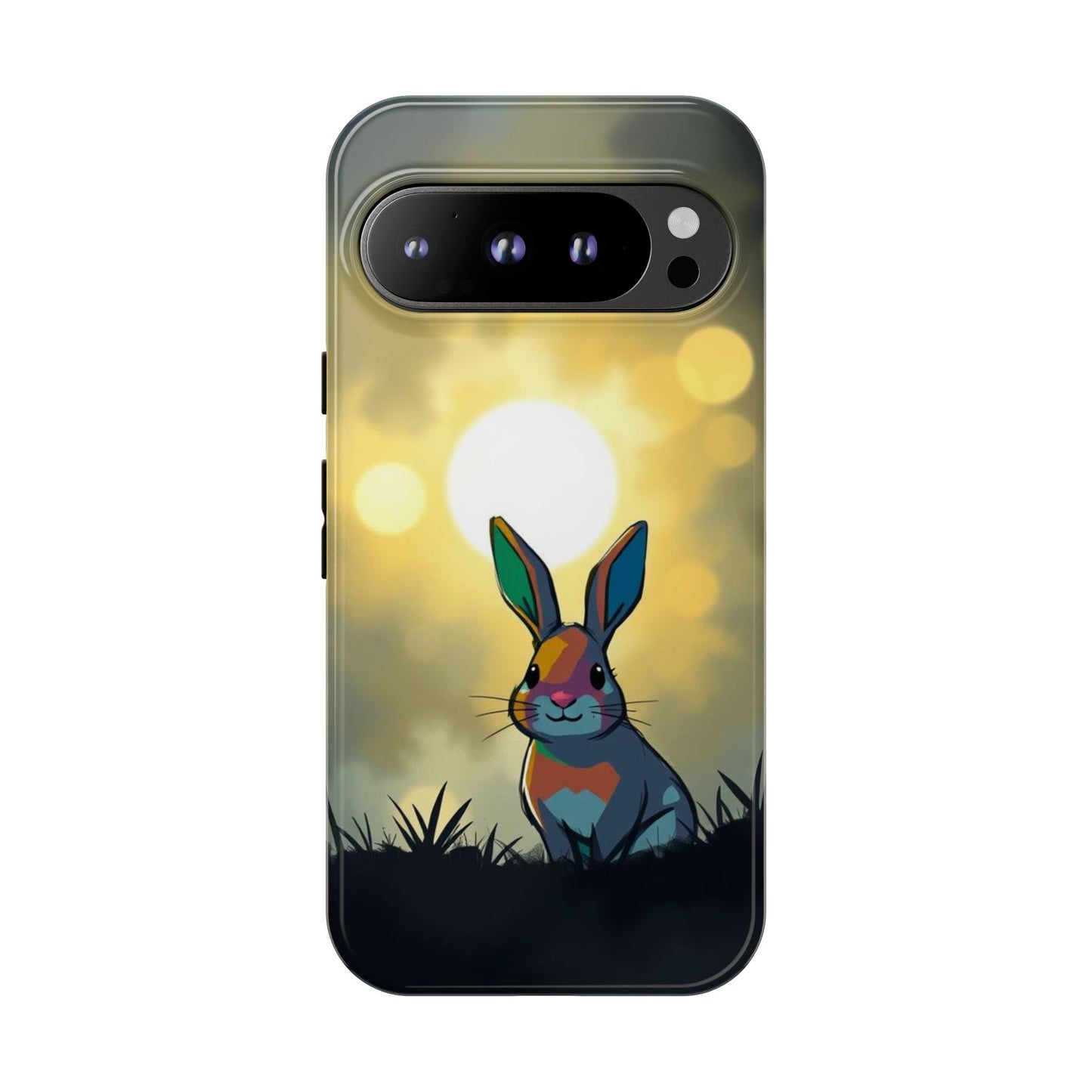 Google Pixel 9 Pro / Glossy Phone Case - Gothic Rabbit Moody Design Phone Case
