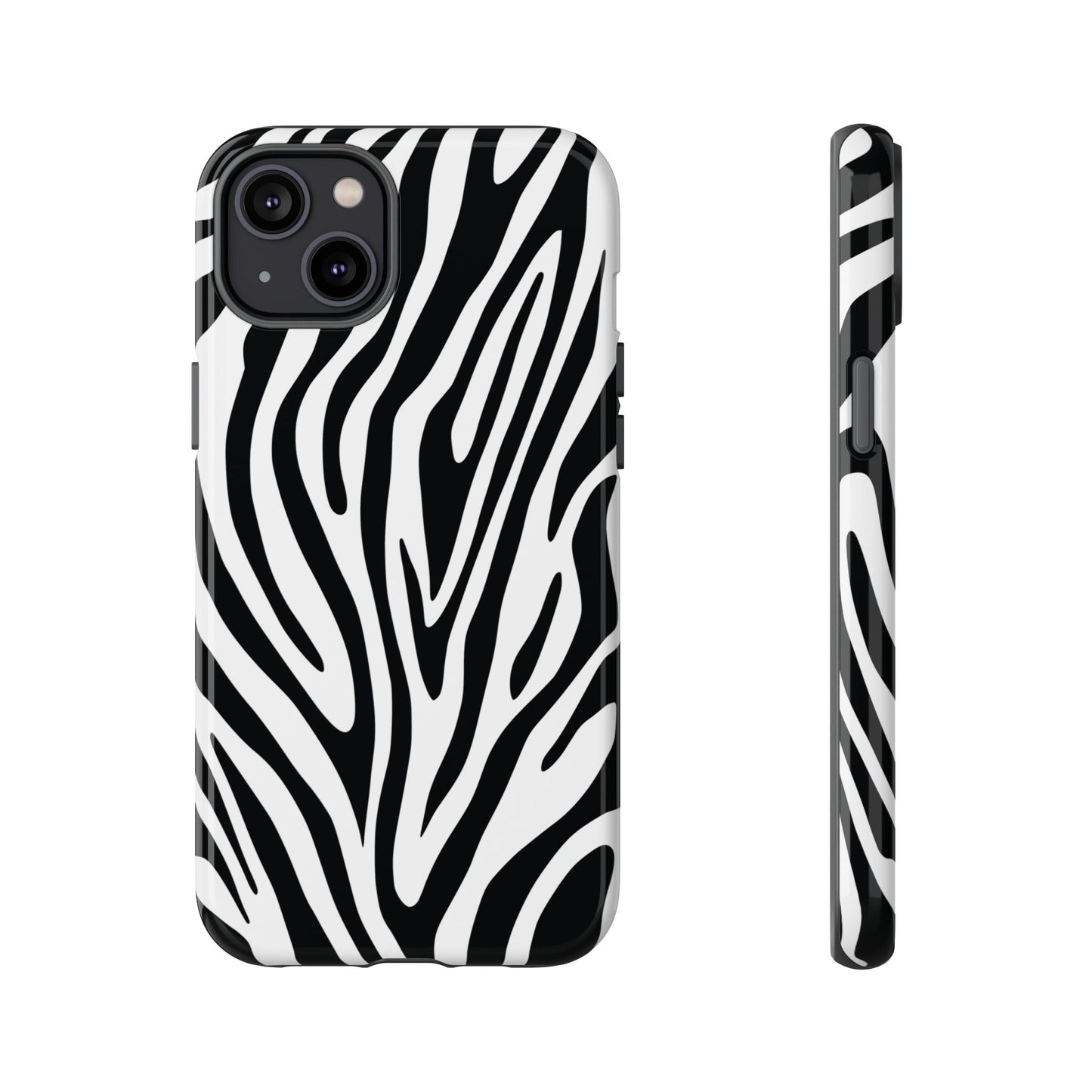 Classic Monochrome Tiger Print Phone Case