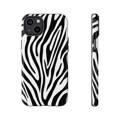 Classic Monochrome Tiger Print Phone Case