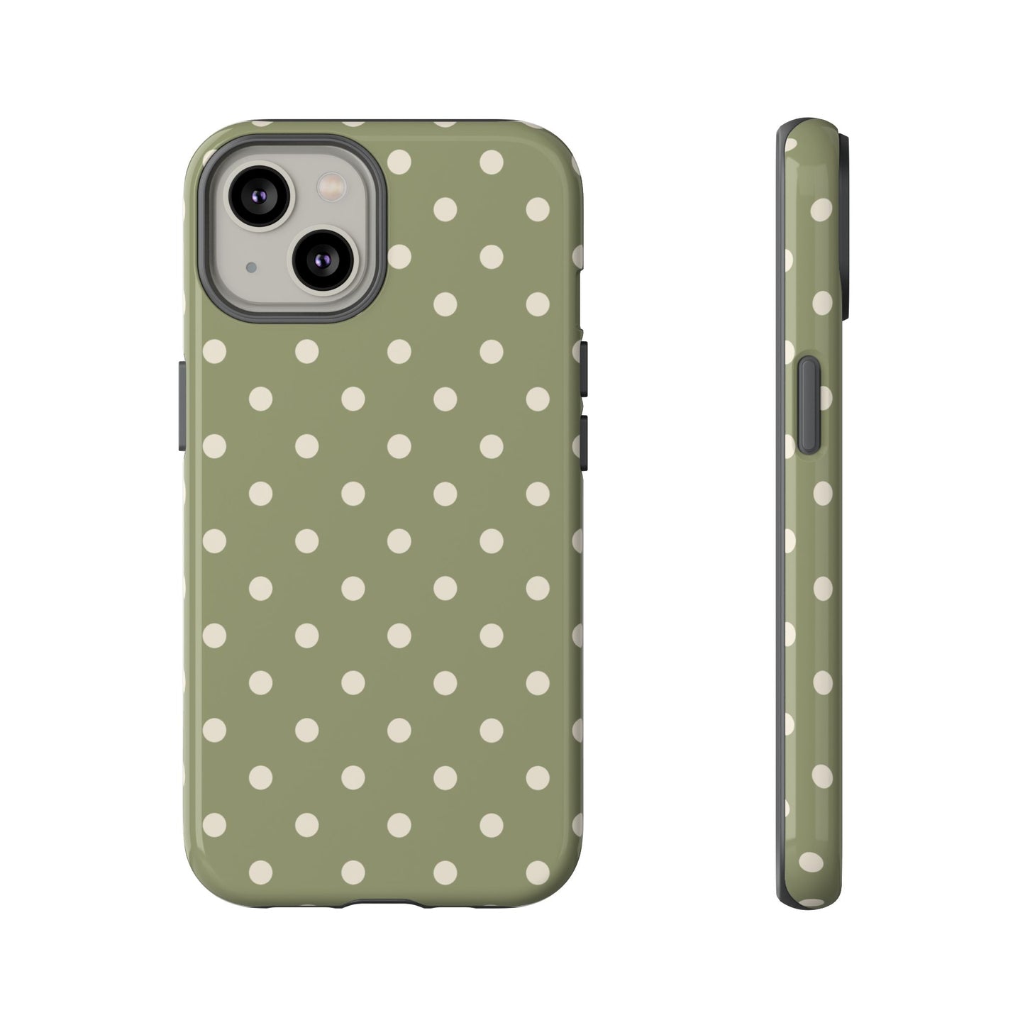 Green & White Dot Pattern Phone Case