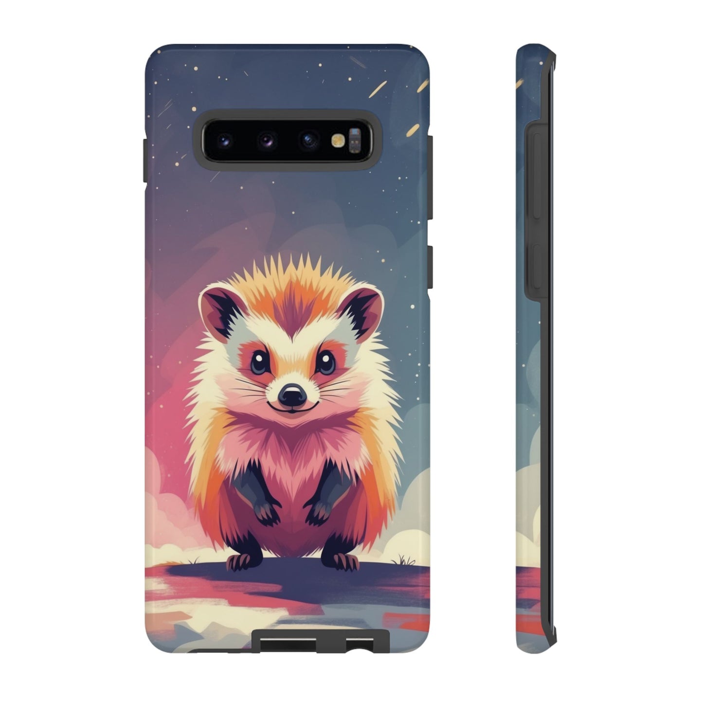 Samsung Galaxy S10 Plus / Glossy Phone Case - Stylised Hedgehog Design Phone Case