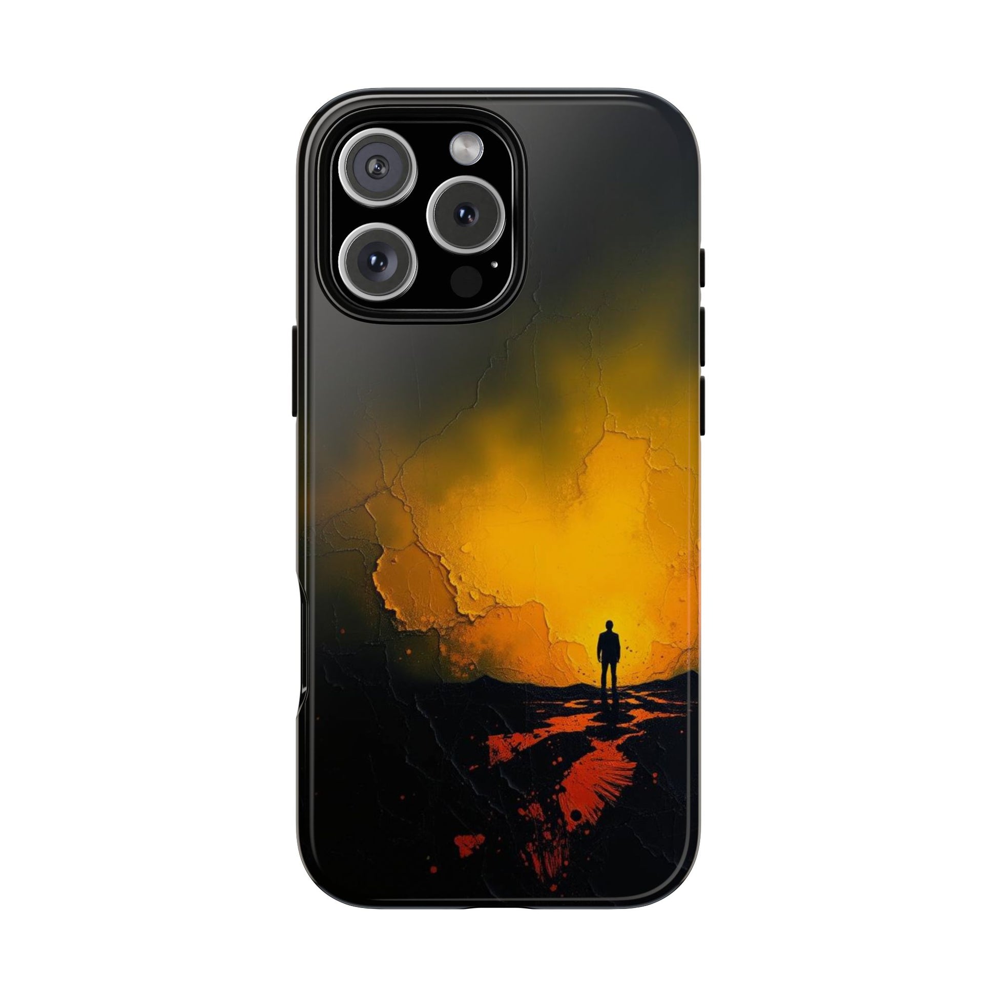 Acrylic Mysterious Figure Phone Case - Multicolor Phone Case - iPhone 16 Pro Max / Glossy