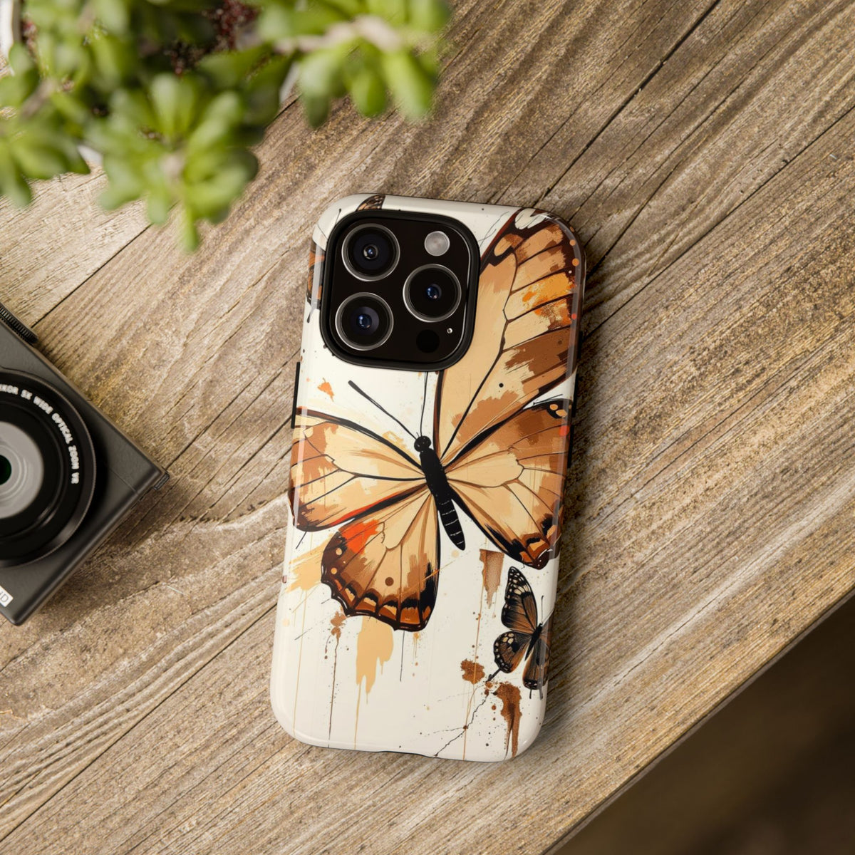 Acrylic Style Butterflies Design Phone Case - Multicolor Phone Case
