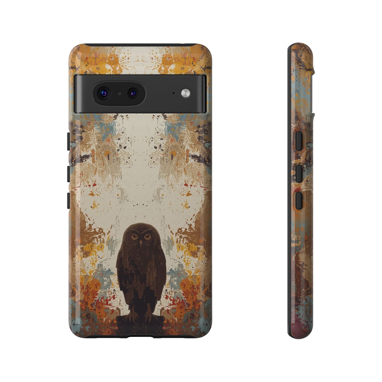Google Pixel 7 / Glossy Phone Case - Abstract Owl Design Phone Case