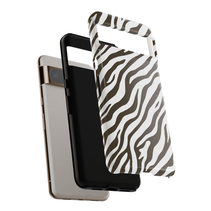 Stylish Mocha Zebra Print Phone Case