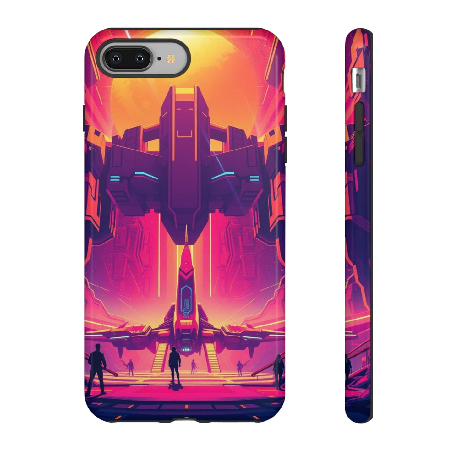 iPhone 8 Plus / Glossy Phone Case - Alien Landing Pad Design Phone Case