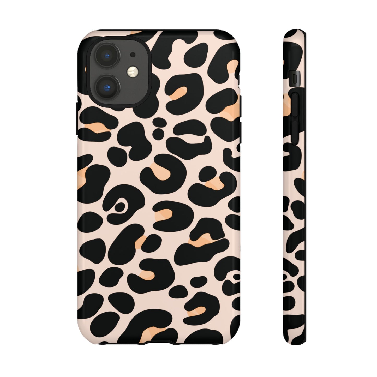 Elegant Peach Leopard Print Phone Case
