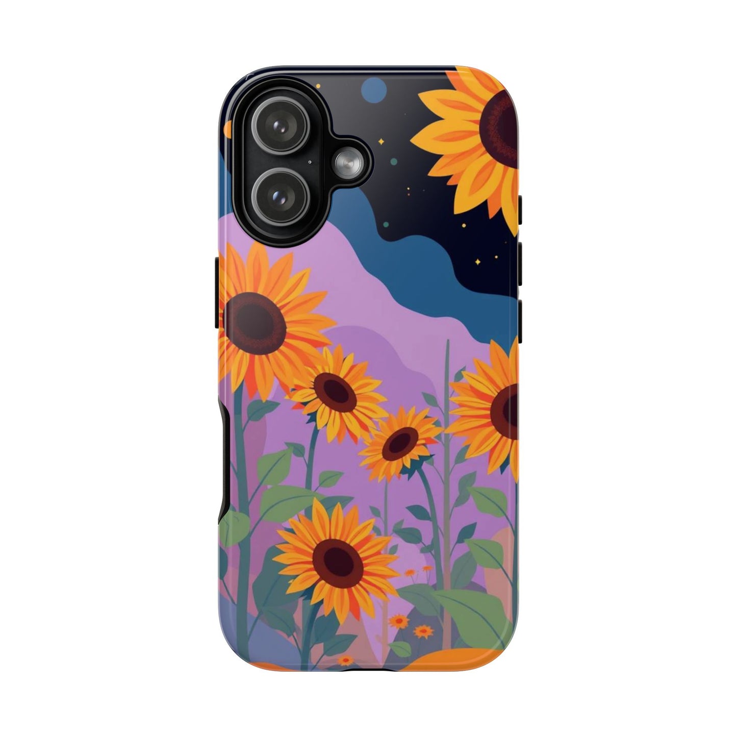 iPhone 17 / Glossy Phone Case - Surreal Sunflower Design Phone Case