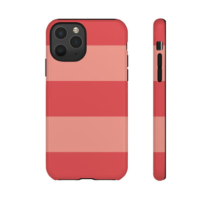 iPhone 11 Pro / Glossy Phone Case - Pink Horizontal Stripe Pattern Phone Case