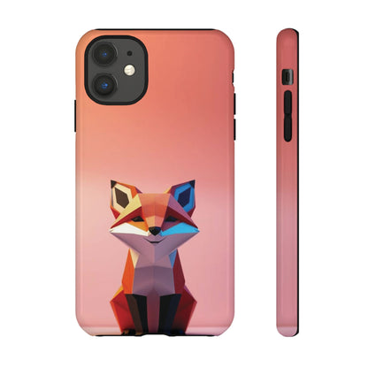 iPhone 11 / Glossy Phone Case - Origami Fox Design Phone Case