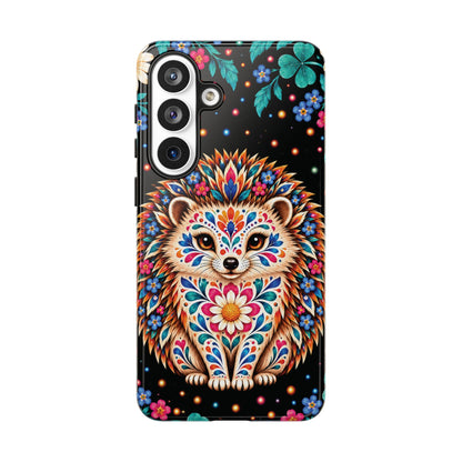 Vibrant Orange and Turquoise Calavera Hedgehog Phone Case - Multicolor Phone Case - Samsung Galaxy S26 Plus / Glossy