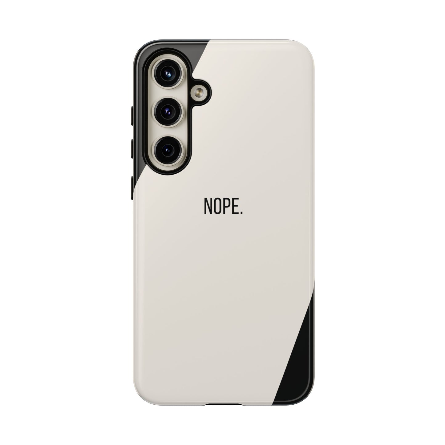 Samsung Galaxy S24 Plus / Glossy Phone Case - Sassy Statement Case ’Nope’ in Black & White