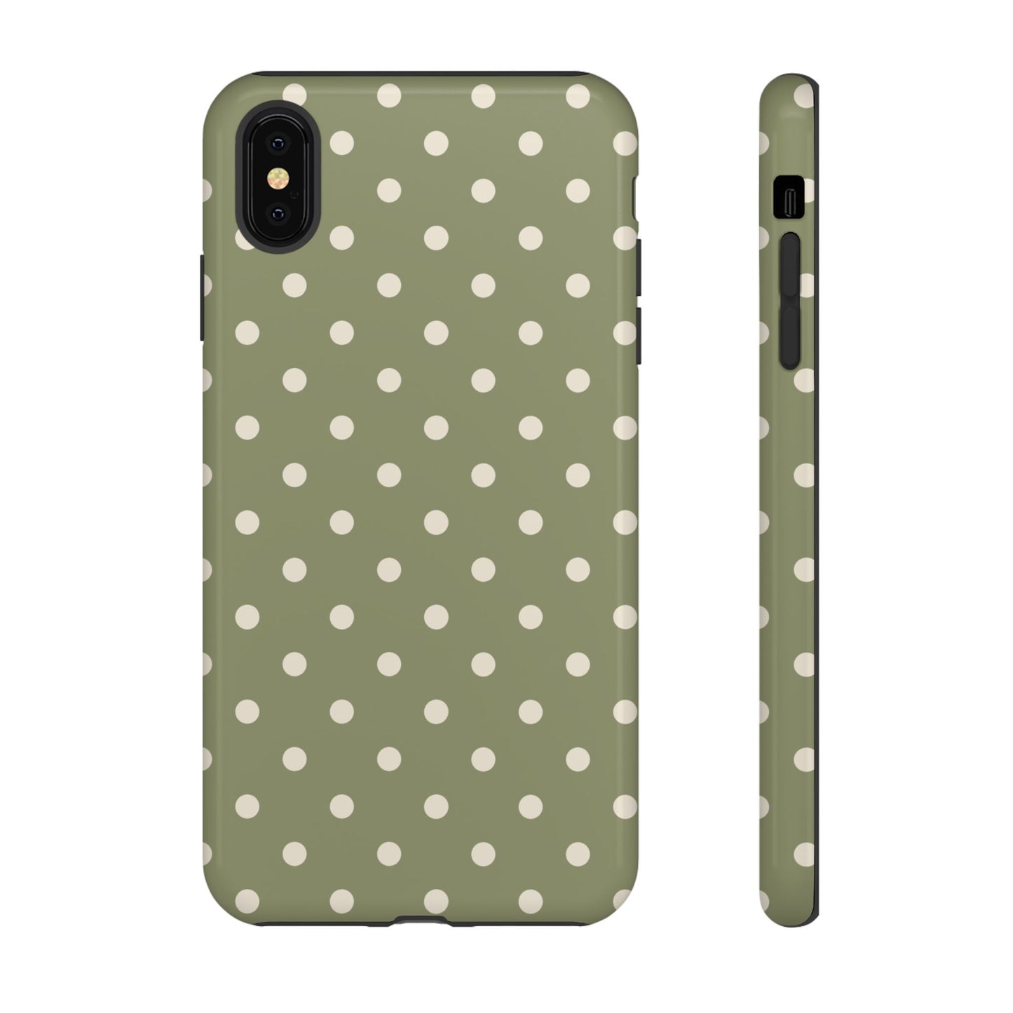 Green & White Dot Pattern Phone Case