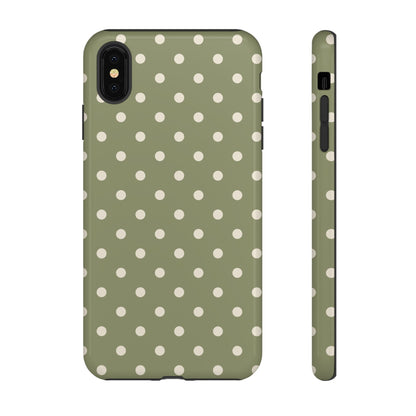 Green & White Dot Pattern Phone Case