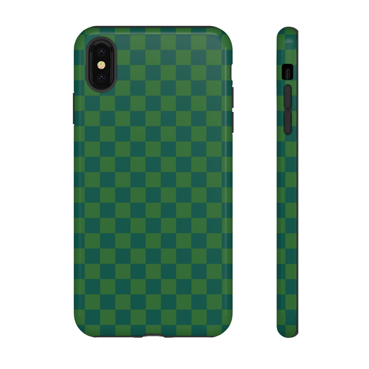 Bold Green Small Checked Pattern Phone Case - Green Phone Case - iPhone XS MAX / Glossy