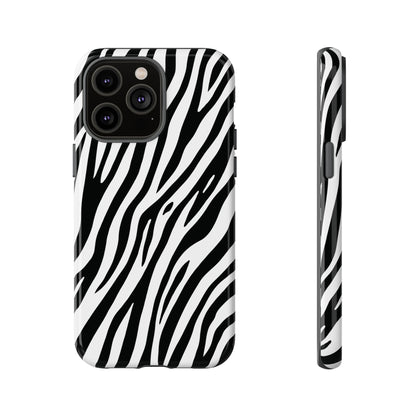 Monochrome Tiger Print Phone Case