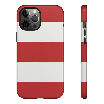 Red & White Horizontal Stripe Pattern Phone Case - Red Phone Case - iPhone 12 Pro Max / Glossy