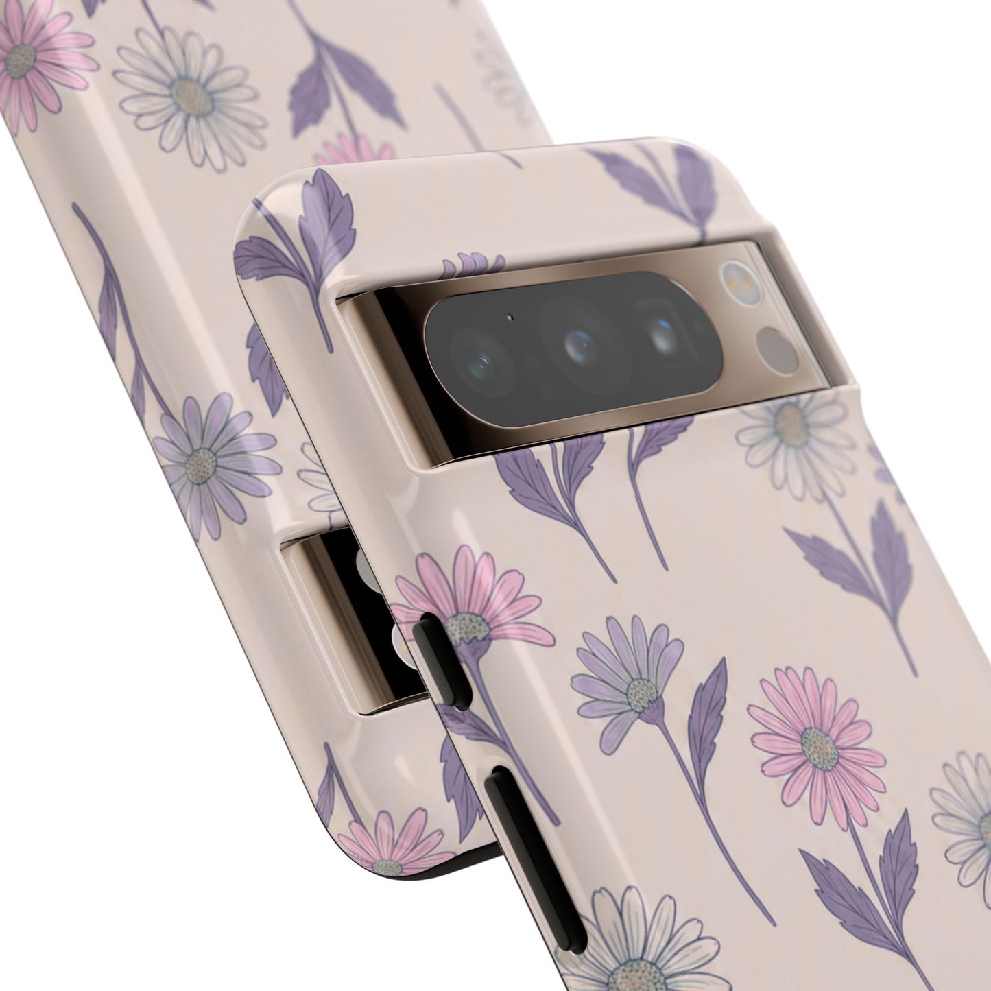 Pretty Pink & Purple Daisy Pattern Phone Case
