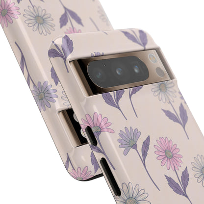 Pretty Pink & Purple Daisy Pattern Phone Case