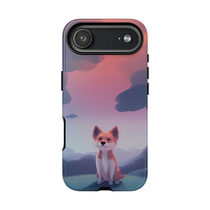 iPhone 17 Air / Glossy Phone Case - Cute Dog & Cloud Design Phone Case