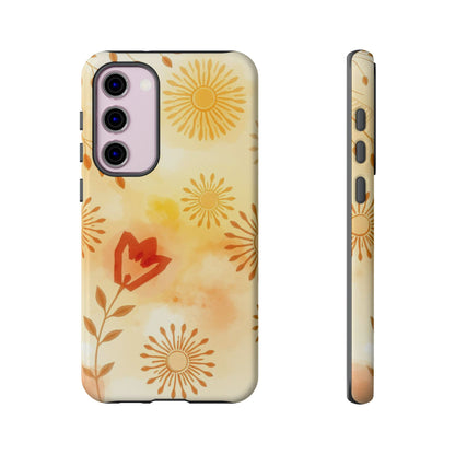 Samsung Galaxy S23 Plus / Glossy Phone Case - Boho Chic Watercolour Pattern Phone Case