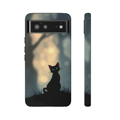 Google Pixel 6 / Glossy Phone Case - Gothic Cat Design Phone Case