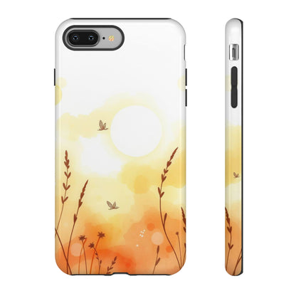 iPhone 8 Plus / Glossy Phone Case - Boho Chic Watercolour Wildflower Pattern Phone Case