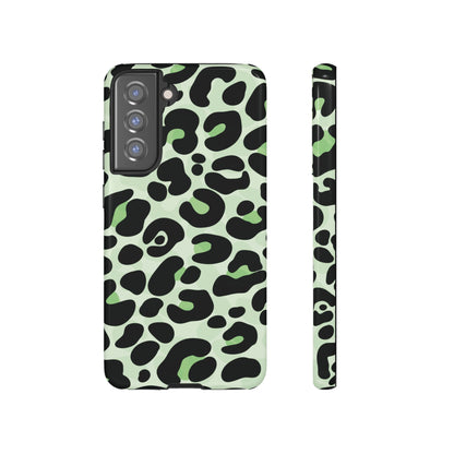 Chic Sage Leopard Print Phone Case