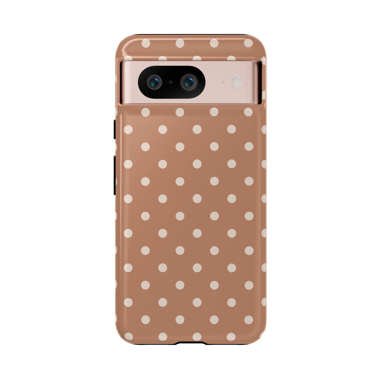 Brown with White Dot Pattern Phone Case