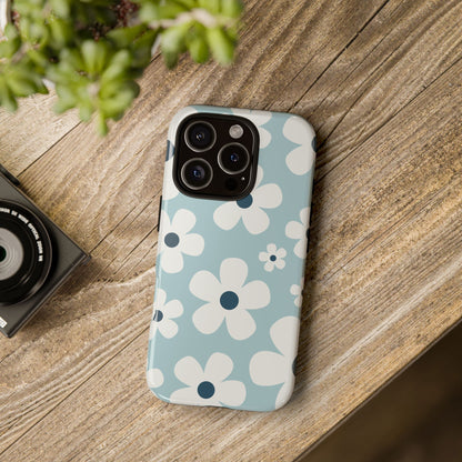 Phone Case - Cute Light Blue Daisy Pattern Phone Case