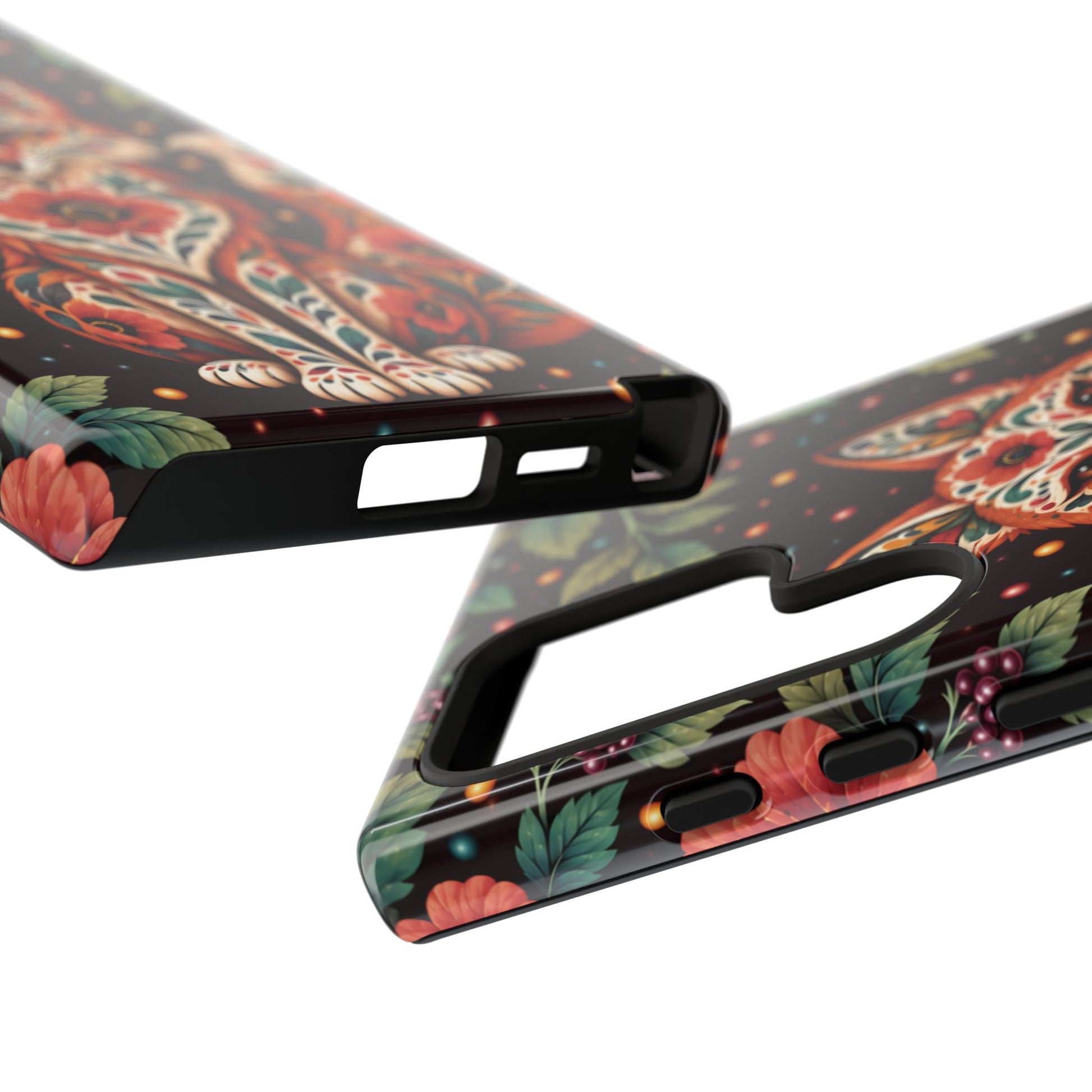 Vibrant Terracotta and Teal Calavera Fox Phone Case - Multicolor Phone Case