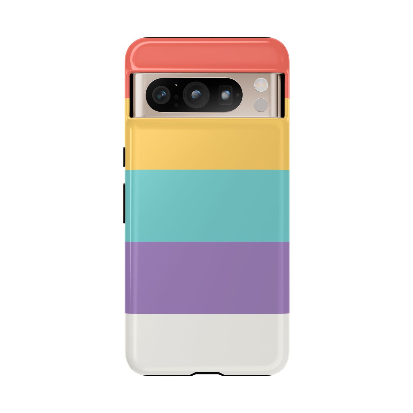 Pastel Rainbow Stripe Pattern Phone Case - Phone Case - Google Pixel 8 Pro / Glossy