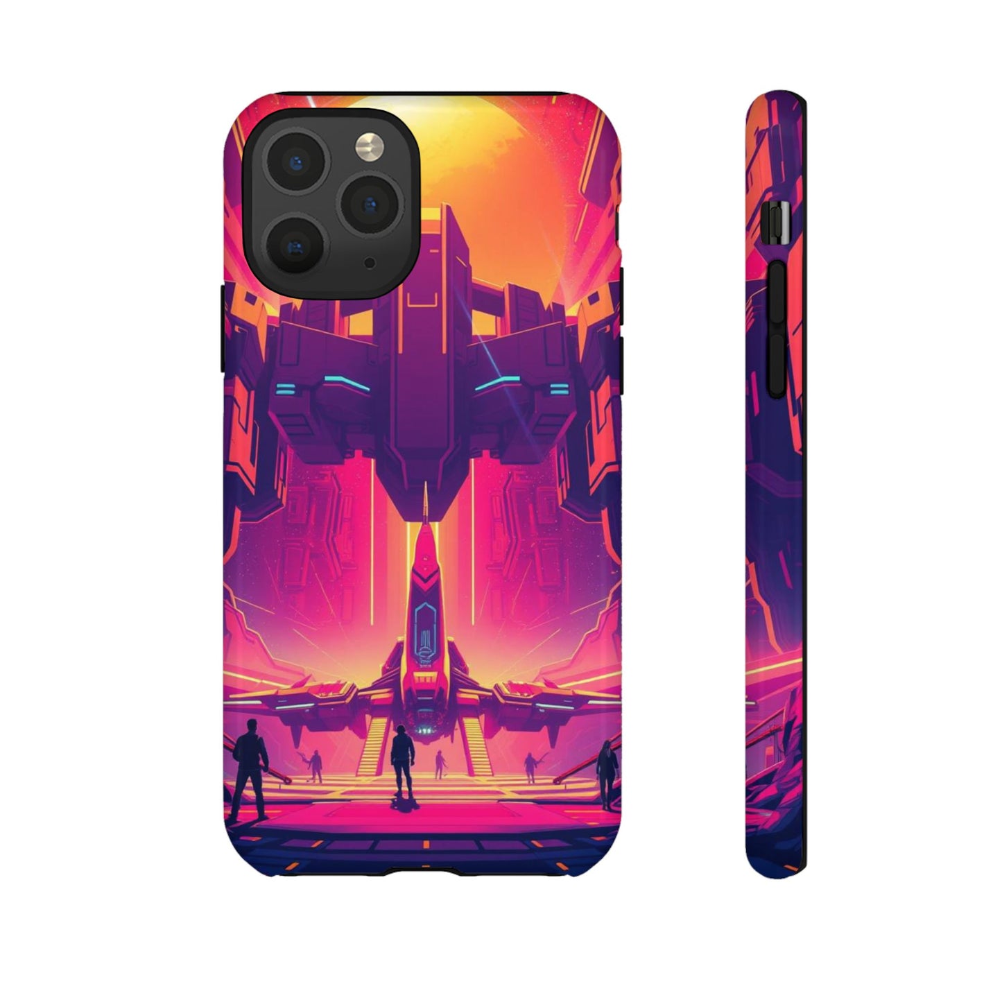 iPhone 11 Pro / Glossy Phone Case - Alien Landing Pad Design Phone Case