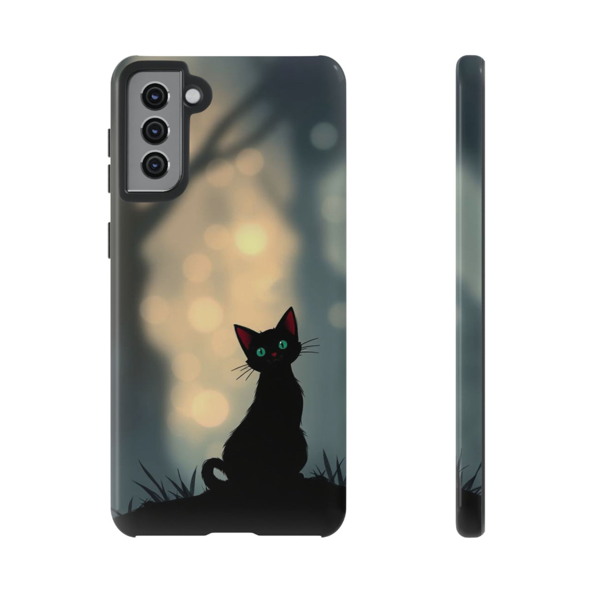 Gothic Cat Design Phone Case - Multicolor Phone Case - Samsung Galaxy S21 Plus / Glossy