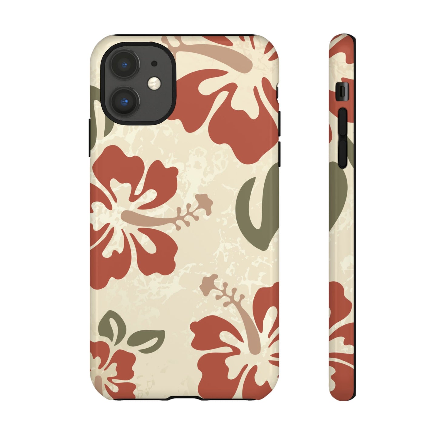 iPhone 11 / Glossy Phone Case - ’Boho Chic Hibiscus Pattern #1’ Phone Case