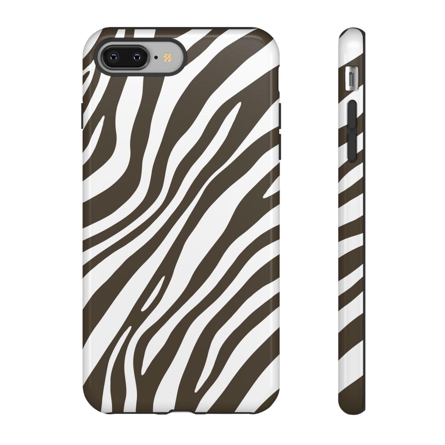 Modern Mocha Zebra Print Phone Case