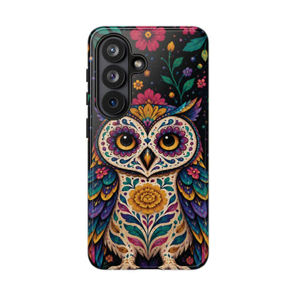 Vibrant Purple and Teal Calavera Owl Phone Case - Multicolor Phone Case - Samsung Galaxy S26 / Glossy