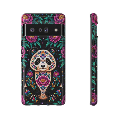 Cute Purple and Teal Calavera Panda Phone Case - Multicolor Phone Case - Google Pixel 6 Pro / Glossy