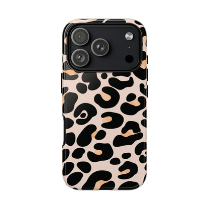 Elegant Peach Leopard Print Phone Case