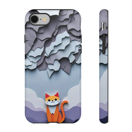 Papier-mâché Cat Design Phone Case