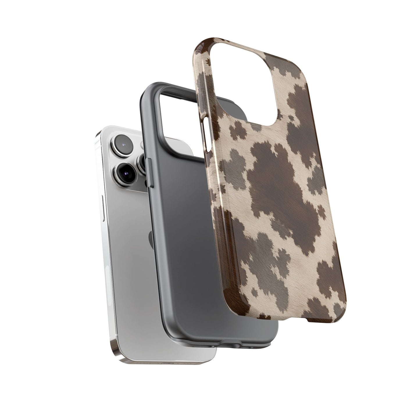 Stylish Mocha Cow Print Phone Case