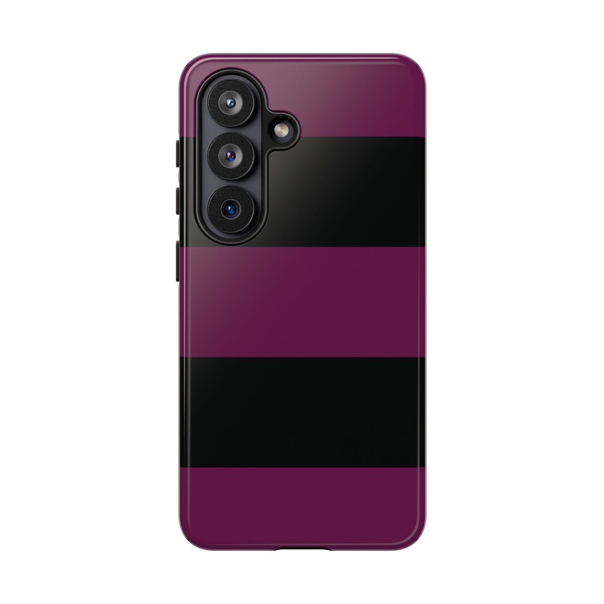 Purple & Black Horizontal Stripe Pattern Phone Case - Purple Phone Case - Samsung Galaxy S26 / Glossy