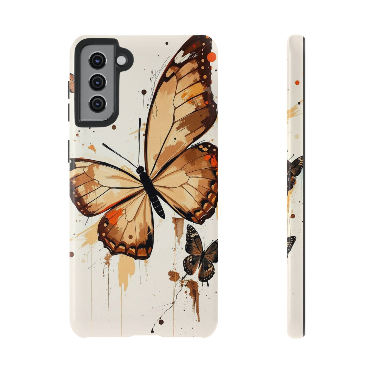 Samsung Galaxy S21 Plus / Glossy Phone Case - Acrylic Style Butterflies Design Phone Case
