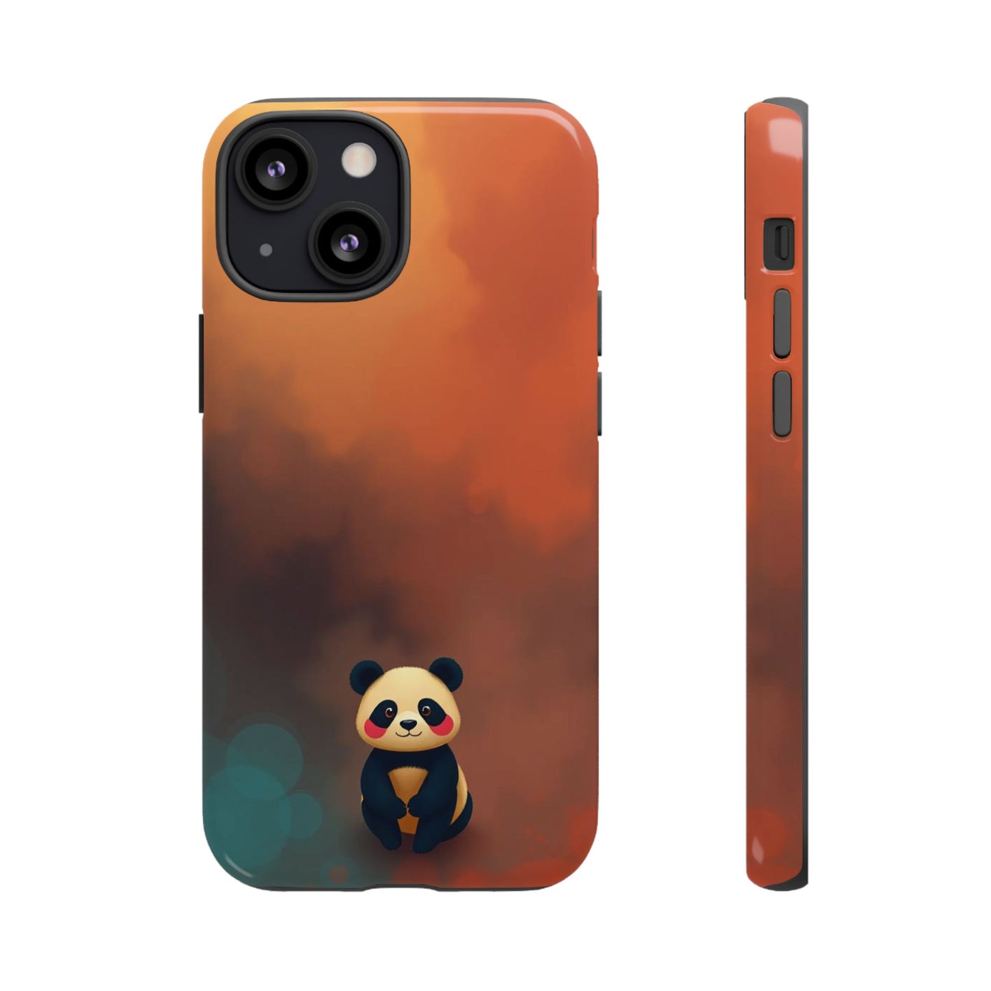 iPhone 13 Mini / Glossy Phone Case - Cute Colourful Panda Design Phone Case