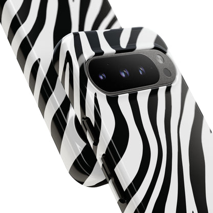 Modern Monochrome Zebra Print Phone Case