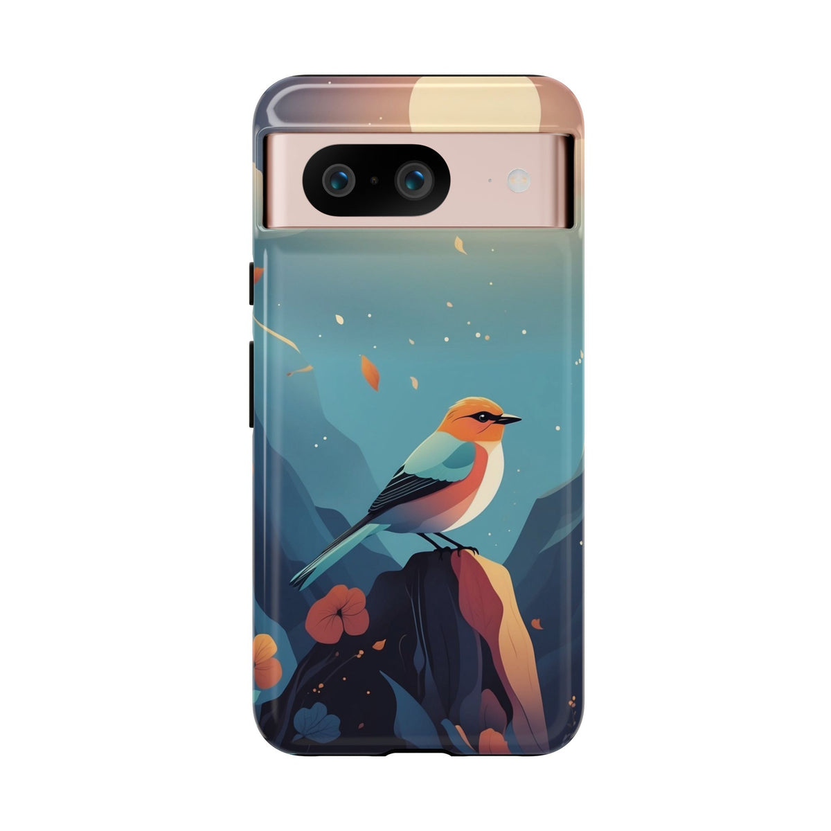 Stylised Bird Design Phone Case - Multicolor Phone Case - Google Pixel 8 / Glossy