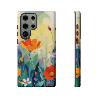 Samsung Galaxy S23 Ultra / Glossy Phone Case - Pop Art Style Wildflower Design Phone Case