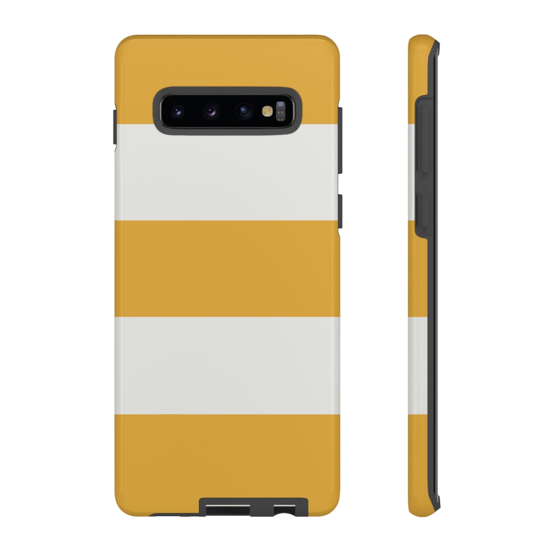 Phone Case - Yellow & White Horizontal Stripe Pattern Phone Case