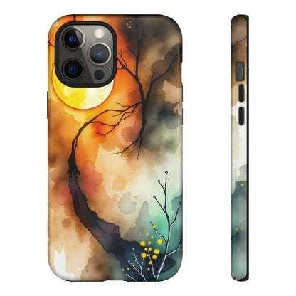 iPhone 12 Pro Max / Glossy Phone Case - Abstract Watercolour Gothic Scene Phone Case